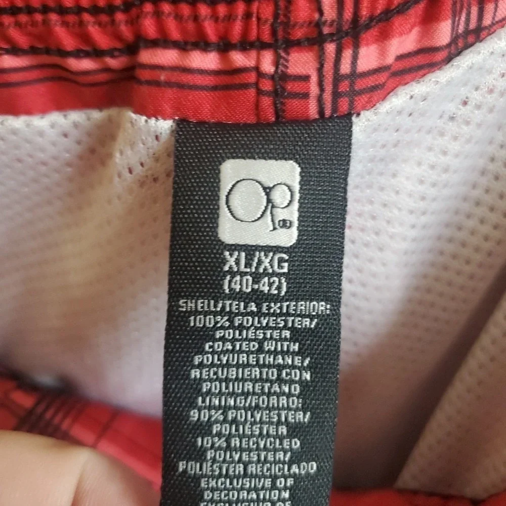 OP Ocean Pacific‎ Red Swim Cargo Trunks Size L 40-42
